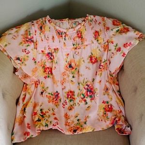 Lauren Conrad size XL flutter sleeve top